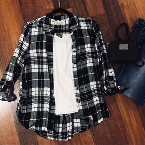 Black & a White Button Up